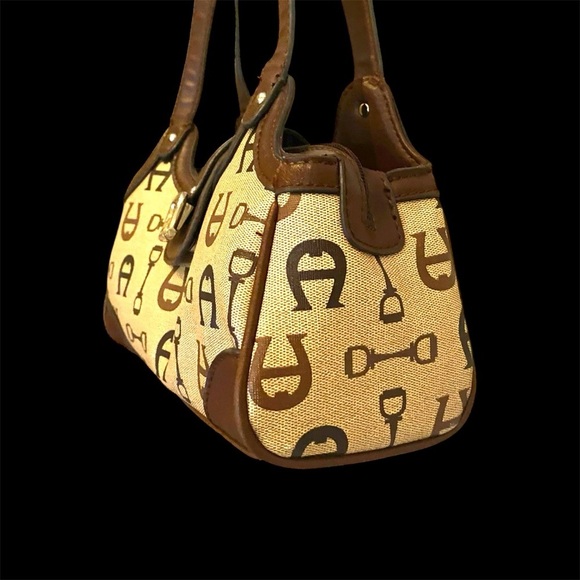 Etienne Agnier Mini Canvas/Leather Handbag - Picture 6 of 13